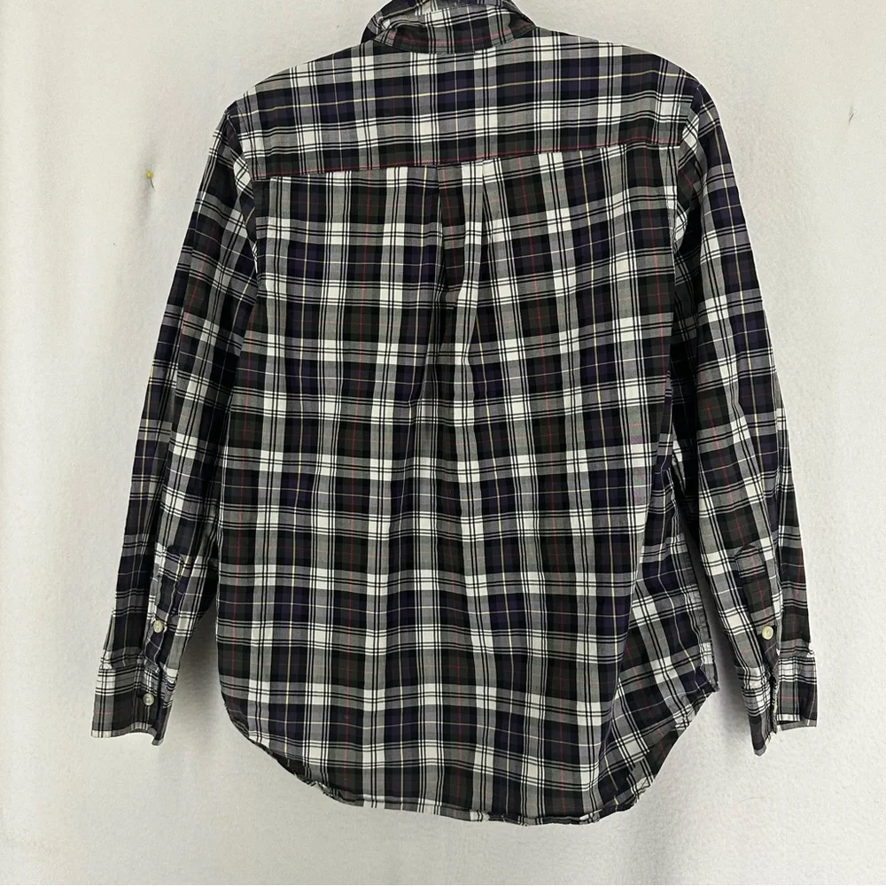 Ralph Lauren Casual Button Down Long Sleeve Plaid‎ Shirt Boys Large Black